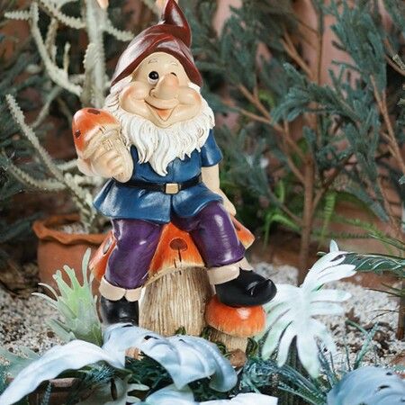 Hand-Painted Ornaments Garden Gnome Statues Crafts Patio Park Villa House Figurines Decoartion