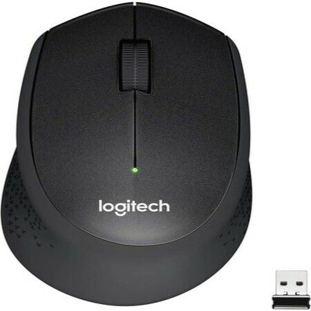 M330 Silent Plus Wireless Mouse, 2.4 GHz with USB Nano Receiver - Black