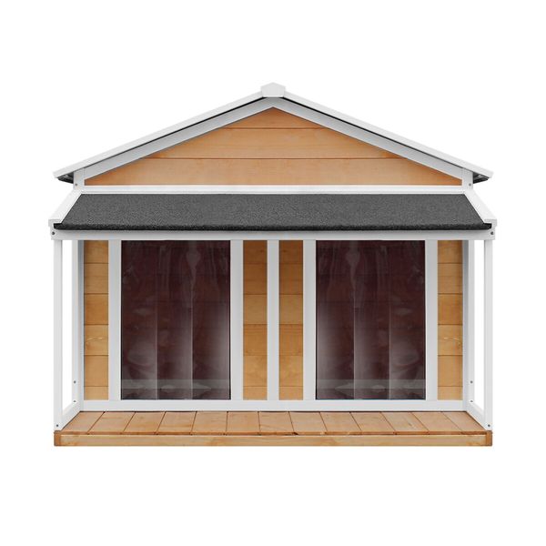 Petscene XXL Wooden Dog Kennel Pet House Puppy Home Shelter Indoor Outdoor Double Doors