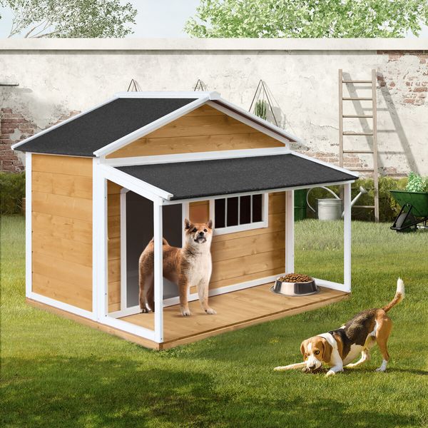 Petscene XXL Wooden Dog Kennel Puppy House Pet Home Shelter Indoor Outdoor