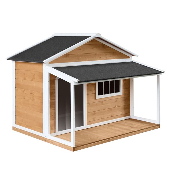 Petscene XXL Wooden Dog Kennel Puppy House Pet Home Shelter Indoor Outdoor