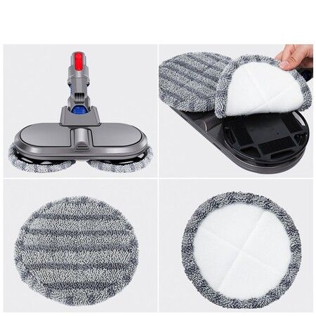 6PCS Electric Wet & Dry Mop Cleaning Mop Floor For Dyson V7 V8 V10 V11 Wireless Vacuum Cleaner Accessories