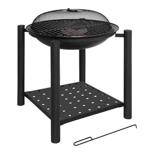 Fire Pit BBQ Grill Portable Fireplace Outdoor Patio Heater Camping Smoker Brazier 26 Inch