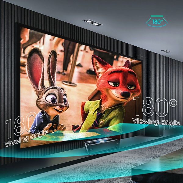 4K Projector Screen 120 Inch Large Home Movie Theatre HD 3D Fix Frame