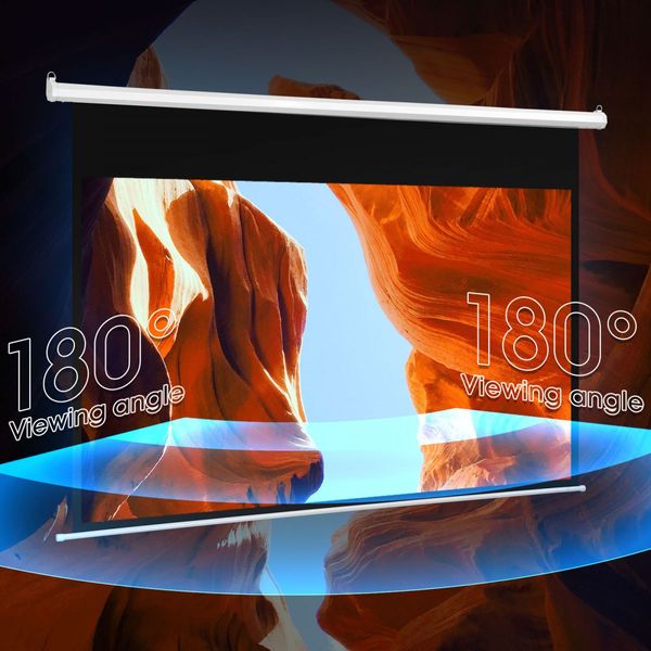 Projector Movie Screen 100 Inch Electric Motorized Portable Large Home Theatre HD 3D