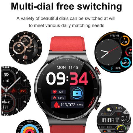 2022 Newest Men Smart Watch Phone Fitness Tracker Body Temperature Measurement Blood Pressure Fitness Tracker ECG Smartwatch