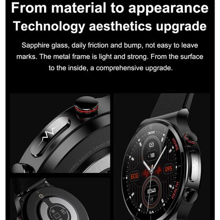 2022 Newest Men Smart Watch Phone Fitness Tracker Body Temperature Measurement Blood Pressure Fitness Tracker ECG Smartwatch