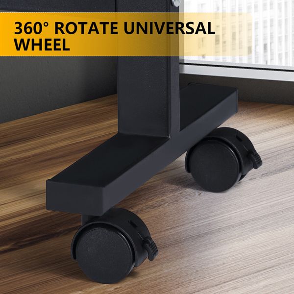 Marble Dining Table Foldable Wood Drop Leaf Multifunctional Desk Wheels Metal Legs White
