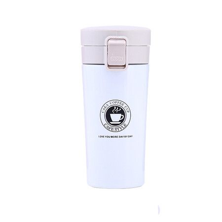 Double Walled 380ml Vacuum Insulated Travel Stainless Steel Tea Coffee Flask Thermos Mug