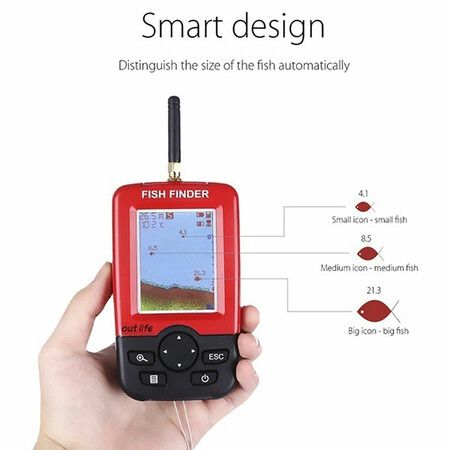 Wireless Fish Finder With Alarm 100M Portable Sonar LCD  Fishing lure Echo Sounder Fishing Finder