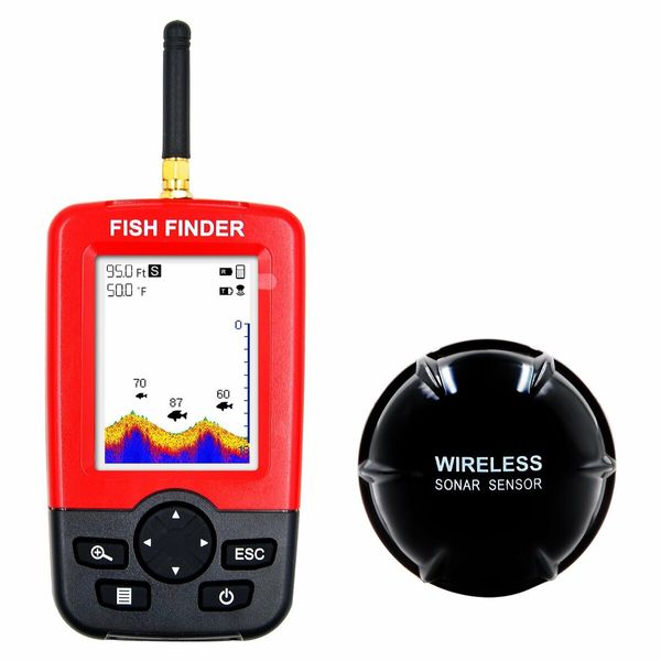 Wireless Fish Finder With Alarm 100M Portable Sonar LCD  Fishing lure Echo Sounder Fishing Finder