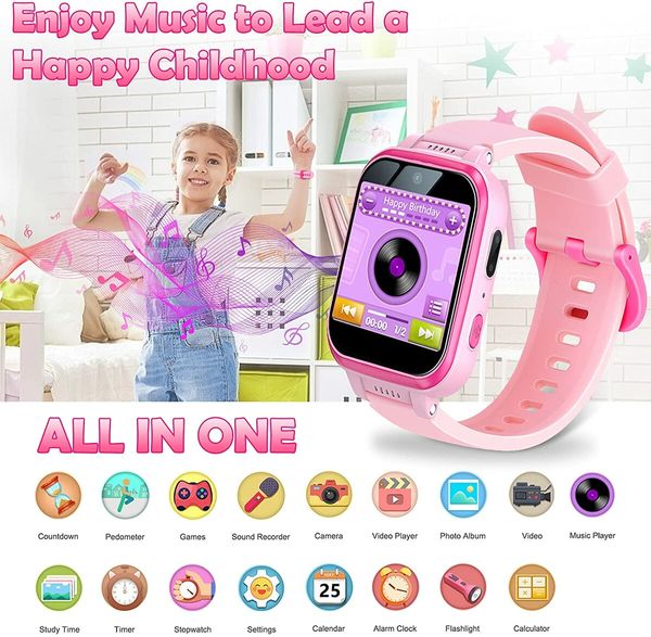 Kids Smart Watch with 90 Degree Rotatable Camera Smartwatch for Girls