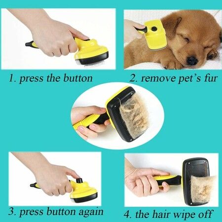 Pet Grooming Brush Self Cleaning Slicker Brushes for Dogs and Cats