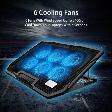 Laptop Cooling Pad, Gaming Notebook Cooler for Up to 15.6 Inch Laptop