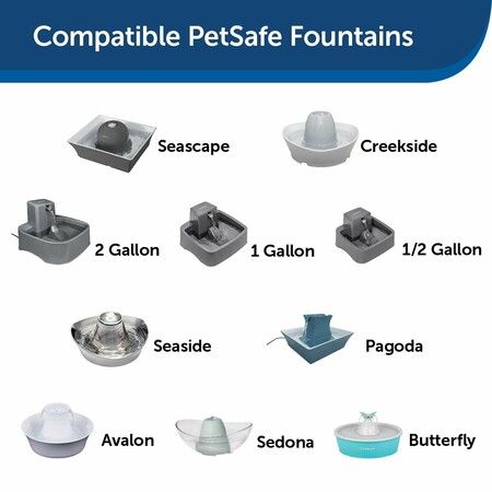 8pcs PetSafe Drinkwell Dog and Cat Pet Ceramic Replacement Carbon Fountain Filters