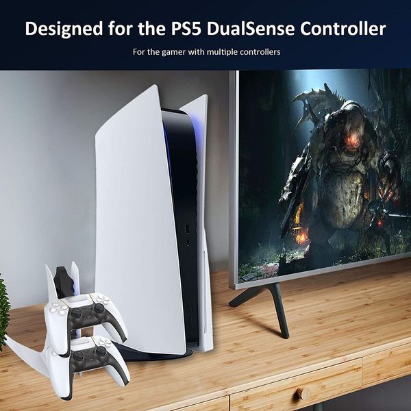 PS5 DualSense Controller Charger Special Edition, Wireless Controller Charging Station with Dual USB C Ports