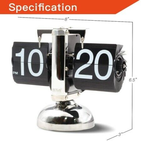 Automatic Clock Page Turning Digital Display (Black)