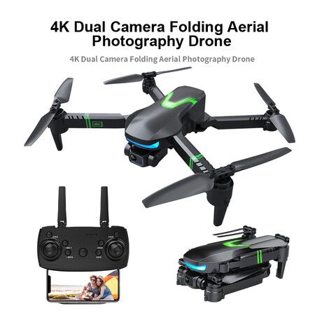 4K Dual-Lens Folding Positioning Remote Control Drone Hd Aerial Photography Remote Control