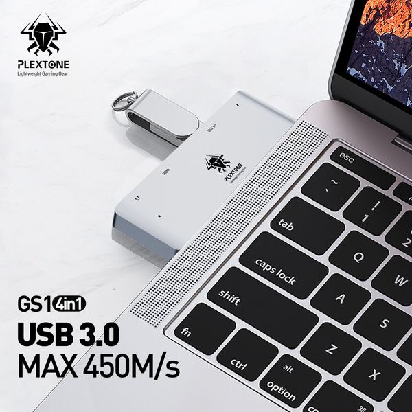 TYPEC Hub 4in1 Type-C Adapter with 4K HDMI USB-C USB-A 65W Power 3.5mm Headphone Jack for MacBook iPad Pro