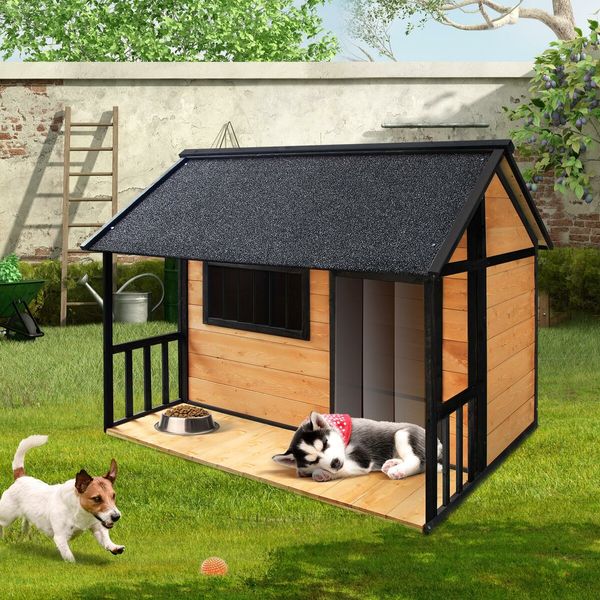 Petscene XXL Size Dog Kennel Wooden Puppy Home Shelter Pet House Outdoor Indoor