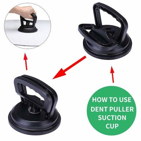 1 PCS Black Aluminum Suction Cup Dent Puller Car Dent Puller,  Handle Lifter Dent Remover for Car Dent Repair, Heavy Duty Glass Lifting and Objects Moving