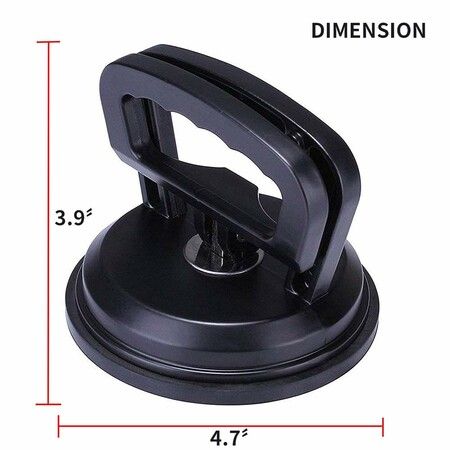 1 PCS Black Aluminum Suction Cup Dent Puller Car Dent Puller,  Handle Lifter Dent Remover for Car Dent Repair, Heavy Duty Glass Lifting and Objects Moving