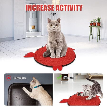 Natural Sisal Non-Slip Multi-Purpose Cat Scratch Mat for Cats Grinding Claws and Protecting Furniture