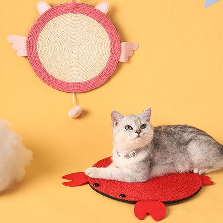 Indoor Cute Cat Scratching Rug, Cat Scratch Pad, Furniture Sofa Protection Cat Toy