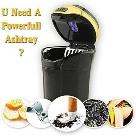 Car Ashtray,Portable Auto Smokeless Vehicle Ash Stainless with Lid for Women Men