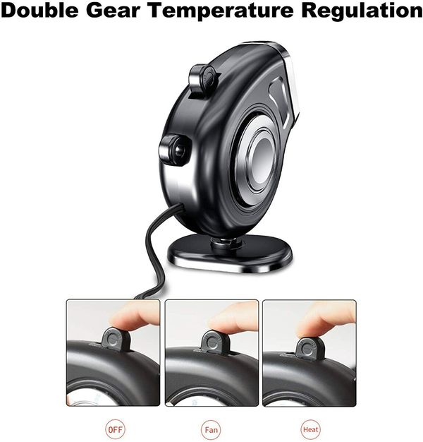 Car Heater,Geevorks 12V Car Heater Fan 3 in1 Portable Car Defogger Defroster  for Car SUV Truck Rv Trailer