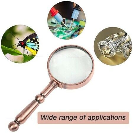 Magnifying Glass Classic loupe Magnifier 6X, Handheld for Reading Hobbies