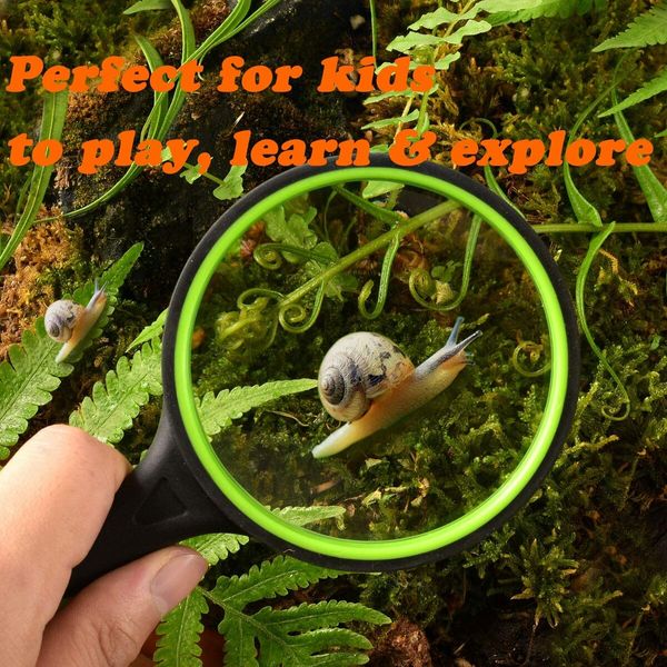 Handheld Reading Magnifier, 75mm Magnifying Lens for Seniors Reading and Kids Nature Exploration