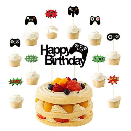 Video Game Birthday Decorations Party Balloons Happy Birthday Banner for Birthday Party Game Party