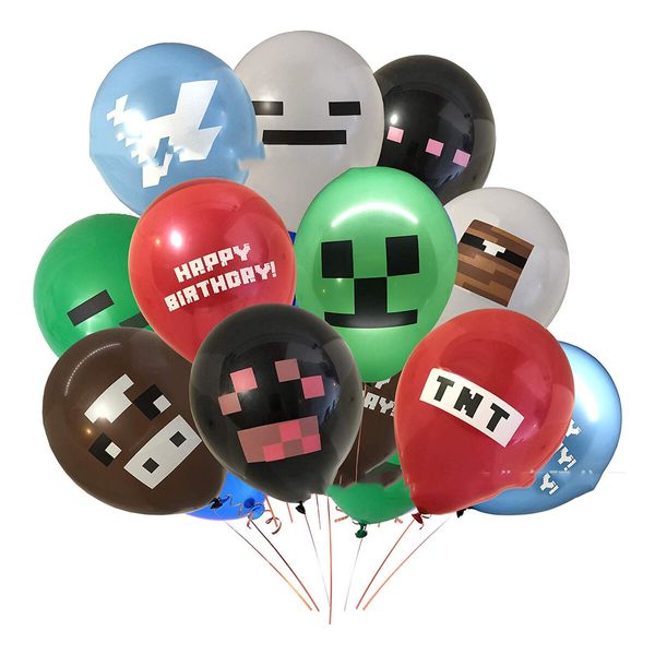 Mine Craft Birthday Party Supplies Decorations Favors Kit for Kids,Pixel Miner Game