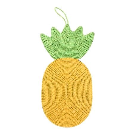 Sisal Scratch Mat for Cats, Dust and Scratch Protector, Abrasion Resistant,Pineapple shape