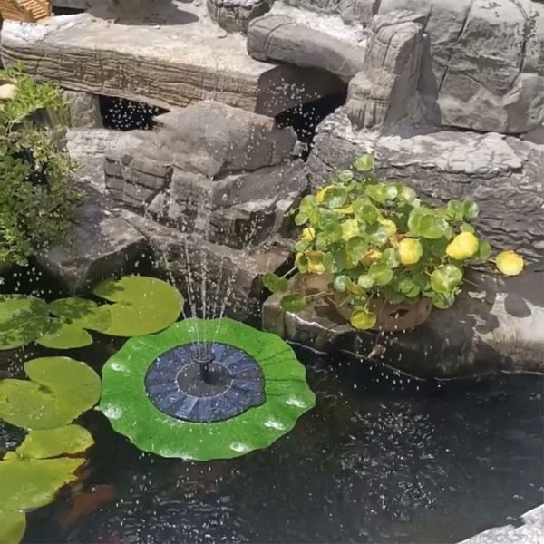 Solar Fountains Bird Bath Fountains, Upgraded Lotus-leaf Solar Fountains Pump