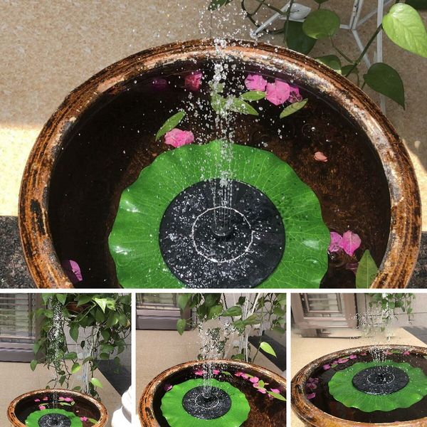 Solar Fountains Bird Bath Fountains, Upgraded Lotus-leaf Solar Fountains Pump