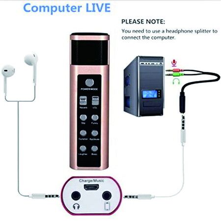 Microphone mobile phone livestream karaoke microphone supports compatibility