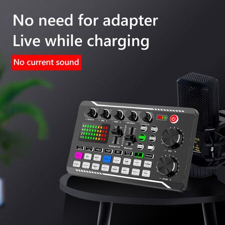 Podcast Microphone Bundle Sound Card 16 Sound Effects Audio Recording Sound Mixer Audio Mixing Console Amplifier for Phone PC