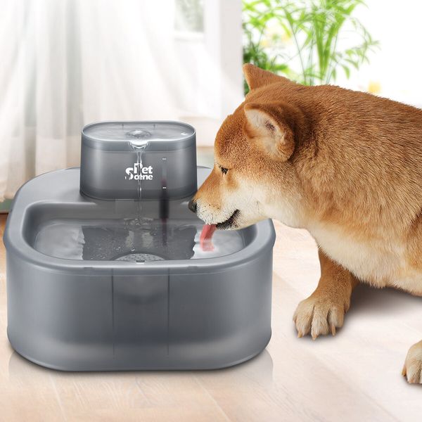 6L Automatic Pet Fountain Dog Water Dispenser Cat Drinking Feeder Bowl with Replacement Faucet Kit