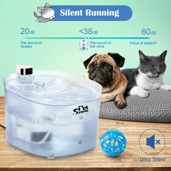 2.5L Automatic Cat Water Fountain Smart Pet Drinking Dispenser Feeder Bowl with Infrared Sensored