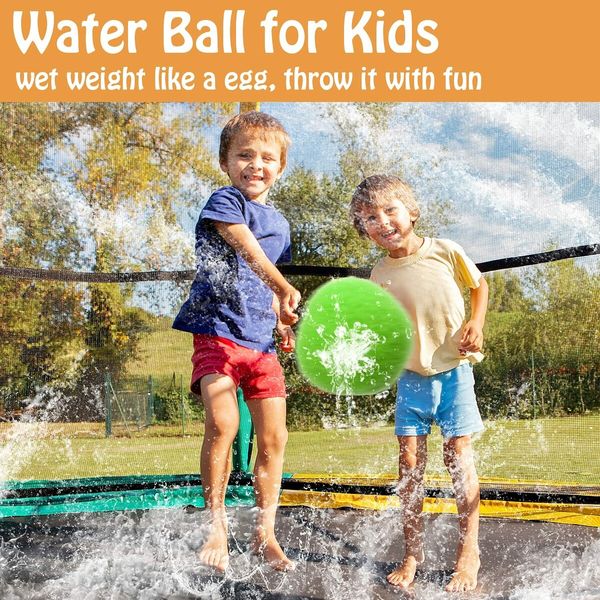 30 Water Balls Reusable, Cotton Balls for Water Fight Outdoor, Splash Summer Fun Toys for Kids (3 Colour)