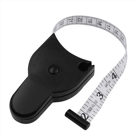 Automatic Telescopic Tape Measure - Portable Multifunctional Body Measuring Tape Retractable Ruler Tool for ?Body Measurement (Black)