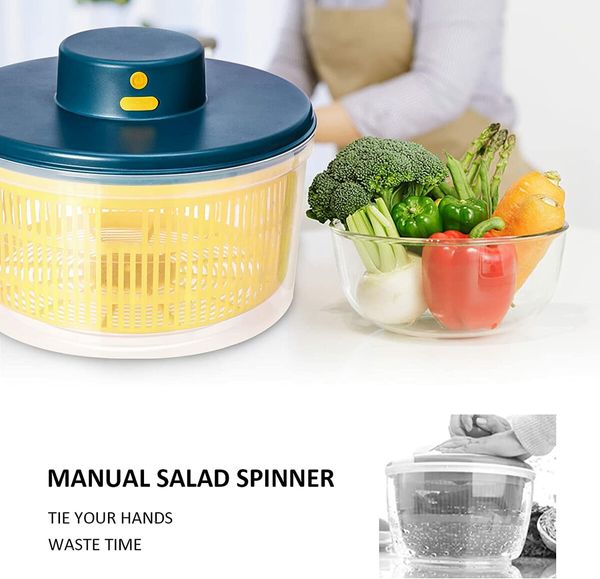 Electric Salad Spinner 3L Vegetable Washer USB Electric Chargeble Lettuce Cleaner and Dryer BPA Free