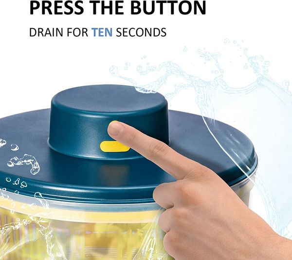 Electric Salad Spinner 3L Vegetable Washer USB Electric Chargeble Lettuce Cleaner and Dryer BPA Free