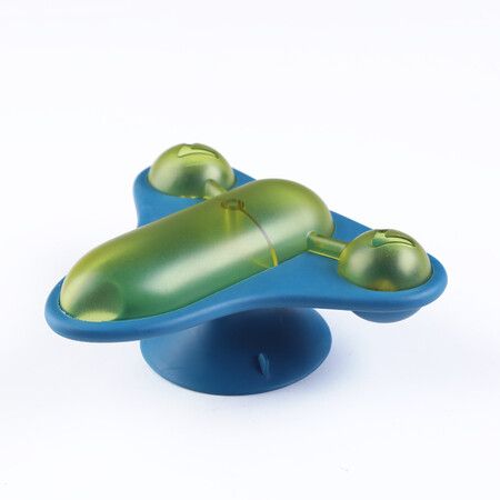 Smart Swivel Plane Cat Toy Food Falling Interesting Plane Kitty Pet Supplies(Blue)