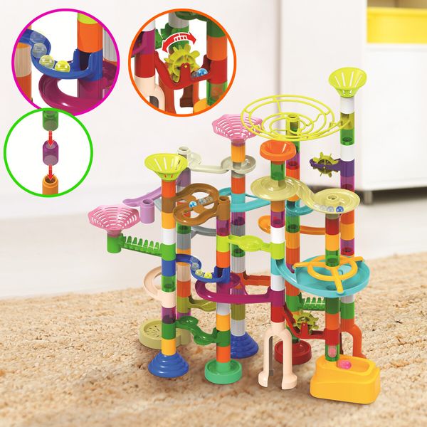 Marble Run Game Race Educational Brain Logic STEM Toy Track Blocks Playset 150 Pieces