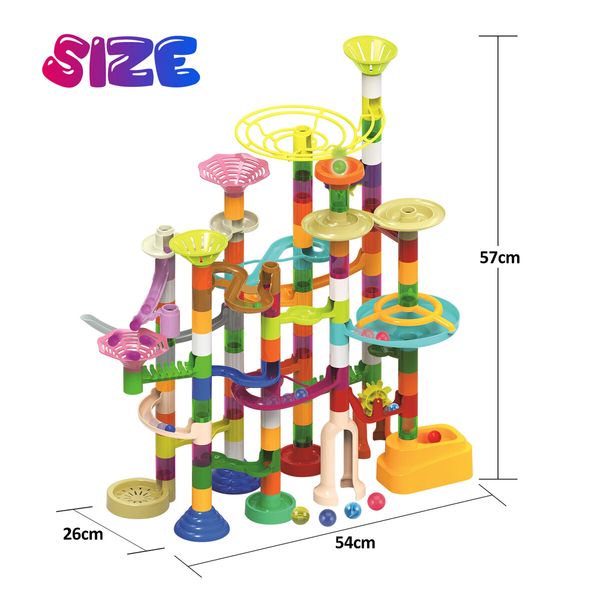 Marble Run Game Race Educational Brain Logic STEM Toy Track Blocks Playset 150 Pieces