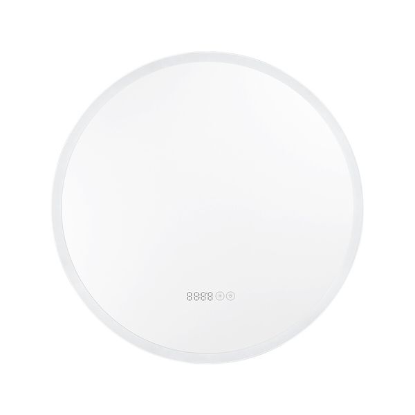 LUXSUITE Bathroom Mirror Smart Round LED Fogless Wall Mounted for Salon Vanity Shower 60cm