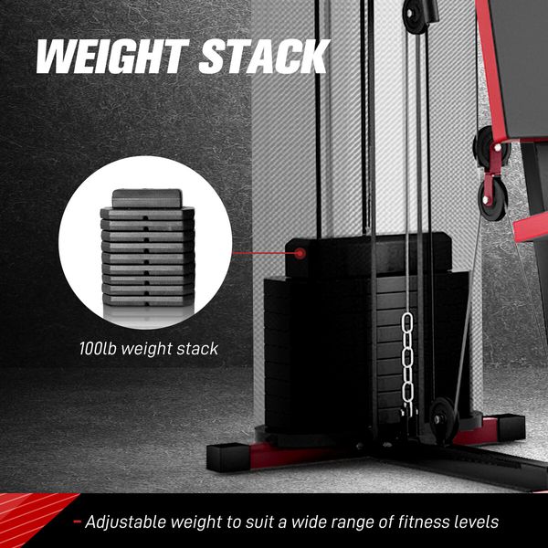 Genki Multi Function Weight Station Home Gym Equipment Exercise Workout Fitness Machine 